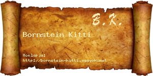 Bornstein Kitti névjegykártya